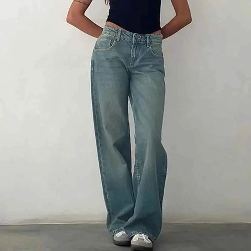Women Loose High Waist Straight Leg Pants For Casual Everyday Wear By TeenStylo Comfortable Fit And Easy Movement