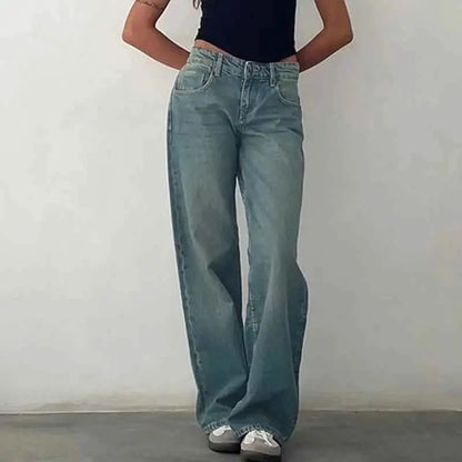 Women Loose High Waist Straight Leg Pants For Casual Everyday Wear By TeenStylo Comfortable Fit And Easy Movement