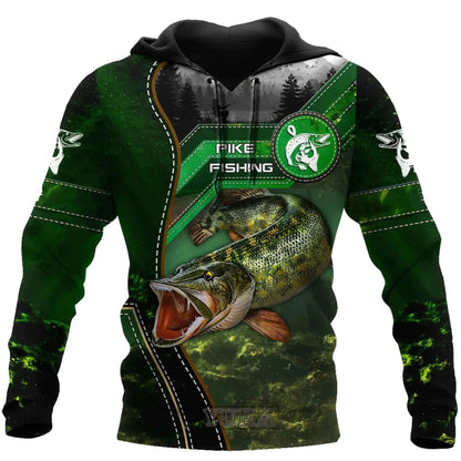 Northern Pike Fishing Men's Unisex Outdoor Performance Casual Hoodie | TeenStylo — TeenStylo