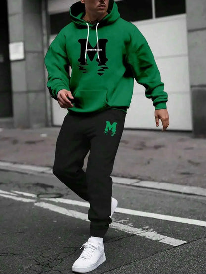 Autumn Winter Hooded Tracksuit Set For Men And Women With Drawstring Pullover Comfortable Casual Fashion Daily Wear