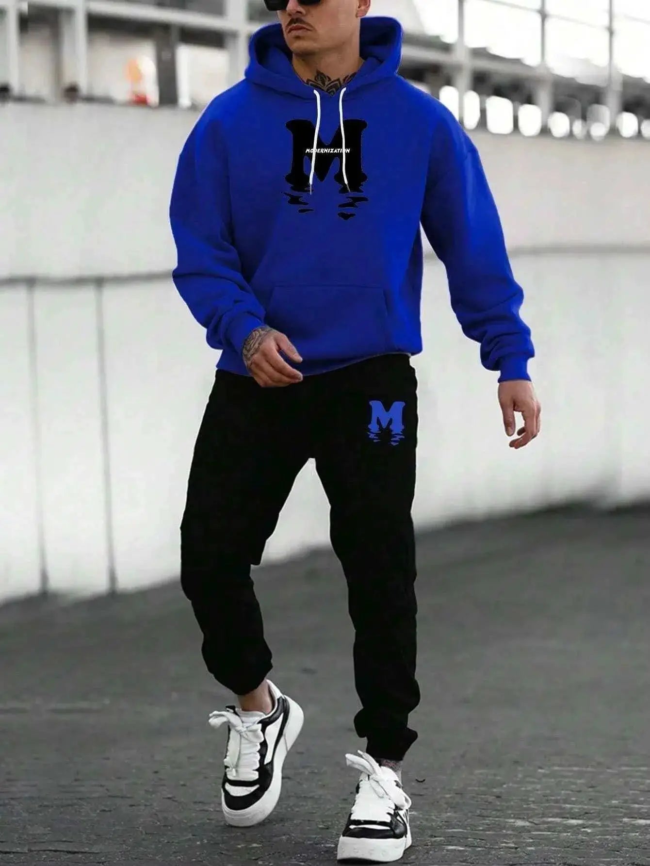 Autumn Winter Hooded Tracksuit Set For Men And Women With Drawstring Pullover Comfortable Casual Fashion Daily Wear