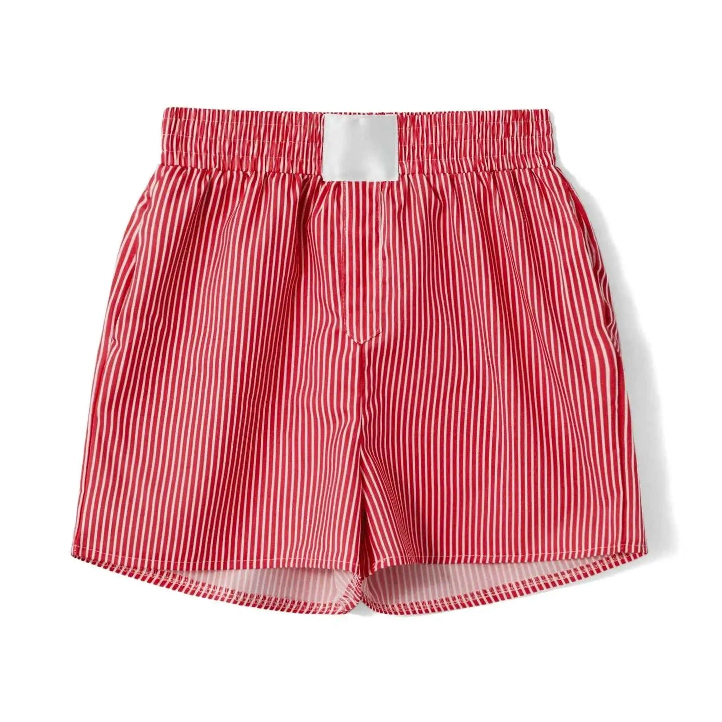 Womens Y2K Elastic Waisted Striped Shorts Pyjamas Bottoms Loungewear Summer Beach Wide Leg Boxers Boyshorts