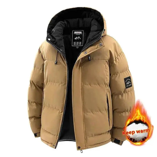 Winter Men Waterproof Windproof Puffer Hooded Jacket Outdoor Thick Casual Parka Fashion Coat