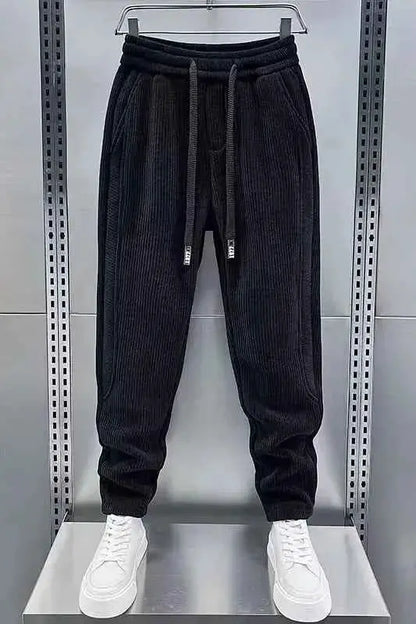 Mens Corduroy Trousers Jogger Sweatpants Outdoor Casual Skinny Harem Streetwear Designer Pants