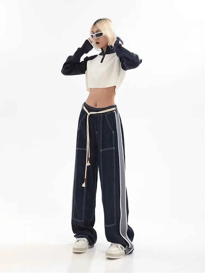 Womens High Waist Straight Leg Baggy Jeans TeenStylo Denim For Everyday Comfort All Day