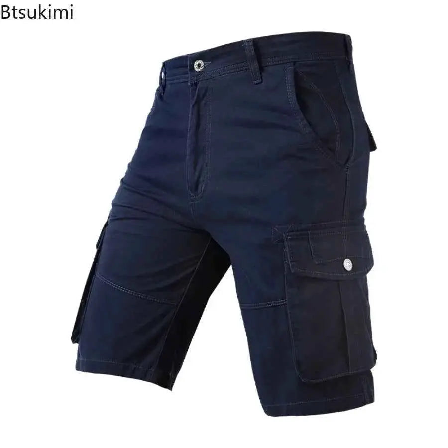 Men Cargo Shorts Summer 100 Percent Cotton Baggy Casual Outdoor Tactical Multi Pocket Shorts