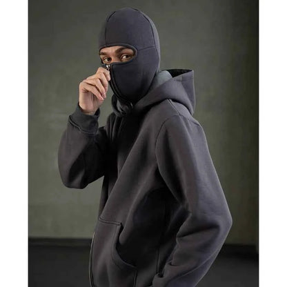 Vintage Hooded Mask Hoodie For Men And Women Harajuku Hip Hop Rock Gothic Fashion Loose Fit Zip Sweatshirt