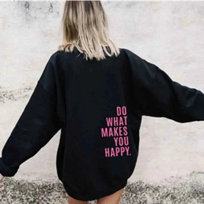 Do What Makes You Happy Hoodie for Teens and Adults by TeenStylo Comfortable Fleece Pullover Sweatshirt
