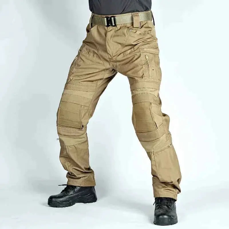 Waterproof Tactical Cargo Pants For Men Outdoor Multi Pocket Hiking Wear Resistant Military Style Trousers