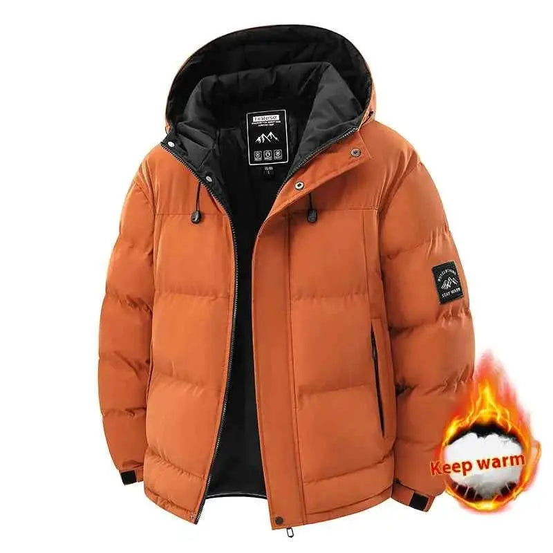 Winter Men Waterproof Windproof Puffer Hooded Jacket Outdoor Thick Casual Parka Fashion Coat