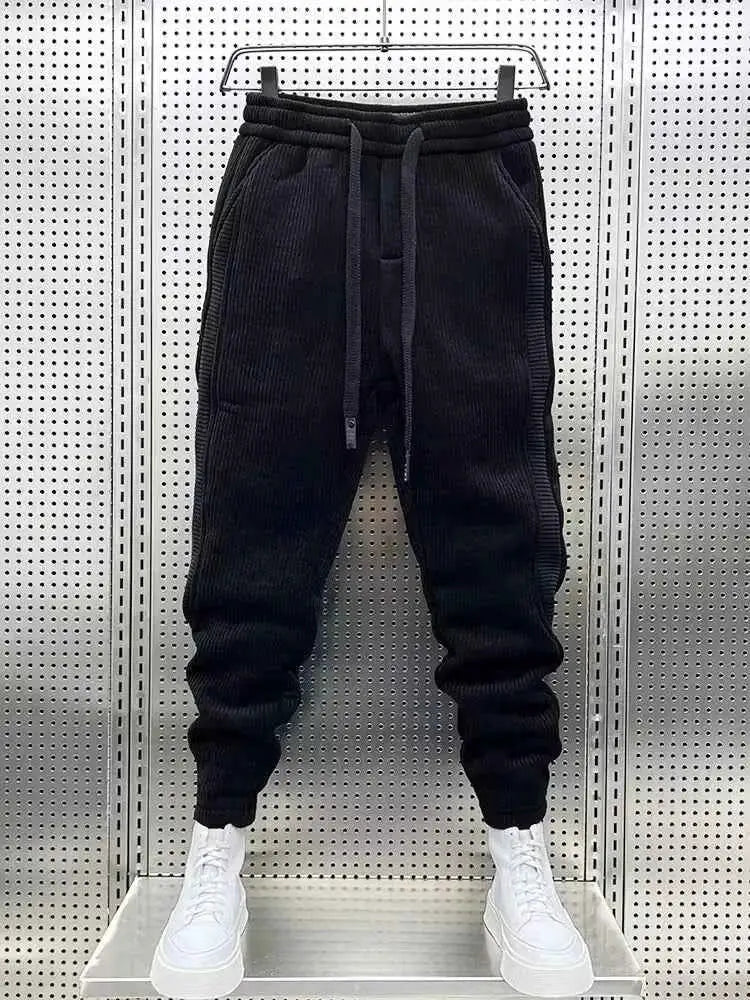 Mens Corduroy Trousers Jogger Sweatpants Outdoor Casual Skinny Harem Streetwear Designer Pants