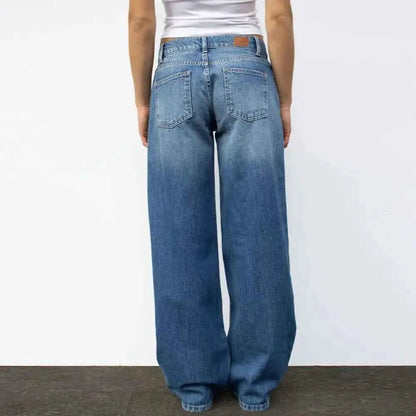 Slim Cut Jeans For Women High Waist Denim Pants With Pockets Stylish Wide Leg And Straight Leg