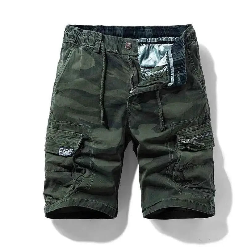 Mens Cotton Cargo Shorts Camouflage Bermuda Beach Jogger Casual Summer Wear Lightweight Durable