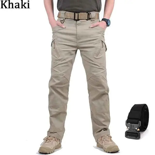 IX9 City Military Tactical Pants For Men SWAT Combat Army Hiking Cargo Waterproof Outdoor Trousers