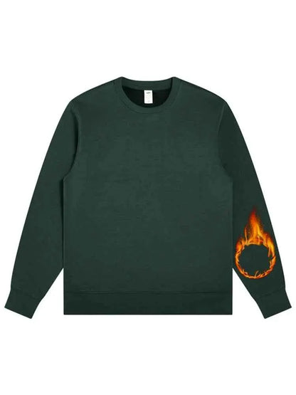 Oversized Green Mint Sweatshirt For Women Basic Winter Warm Fleece Lined Option TeenStylo