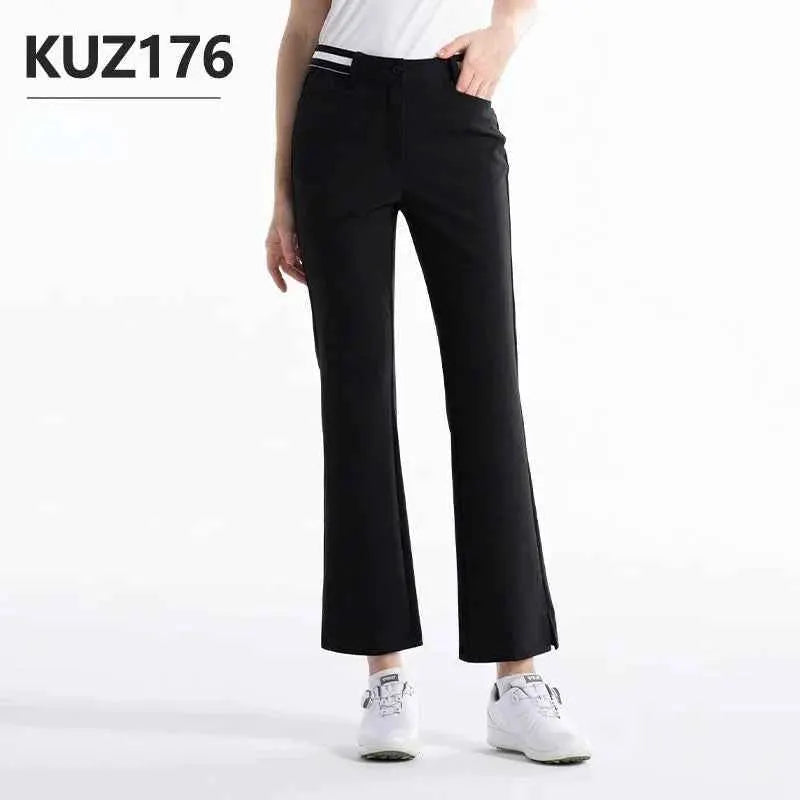 Golf Womens Quick Dry Pants KUZ176 High Elastic Flared Casual Long Trousers For Summer Spring