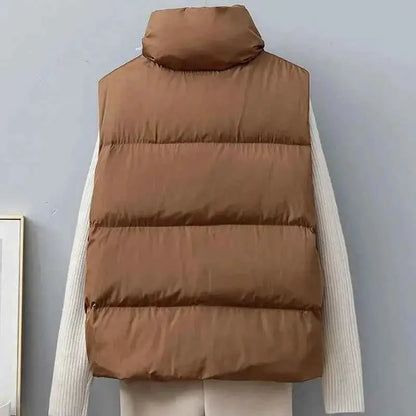 Winter Warm Cropped Vest Jackets For Teens By TeenStylo Soft Fleece Lined Puffer Outerwear