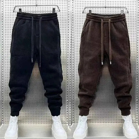 Mens Corduroy Trousers Jogger Sweatpants Outdoor Casual Skinny Harem Streetwear Designer Pants