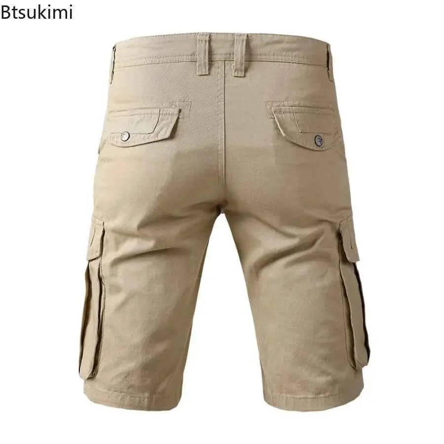 Men Cargo Shorts Summer 100 Percent Cotton Baggy Casual Outdoor Tactical Multi Pocket Shorts