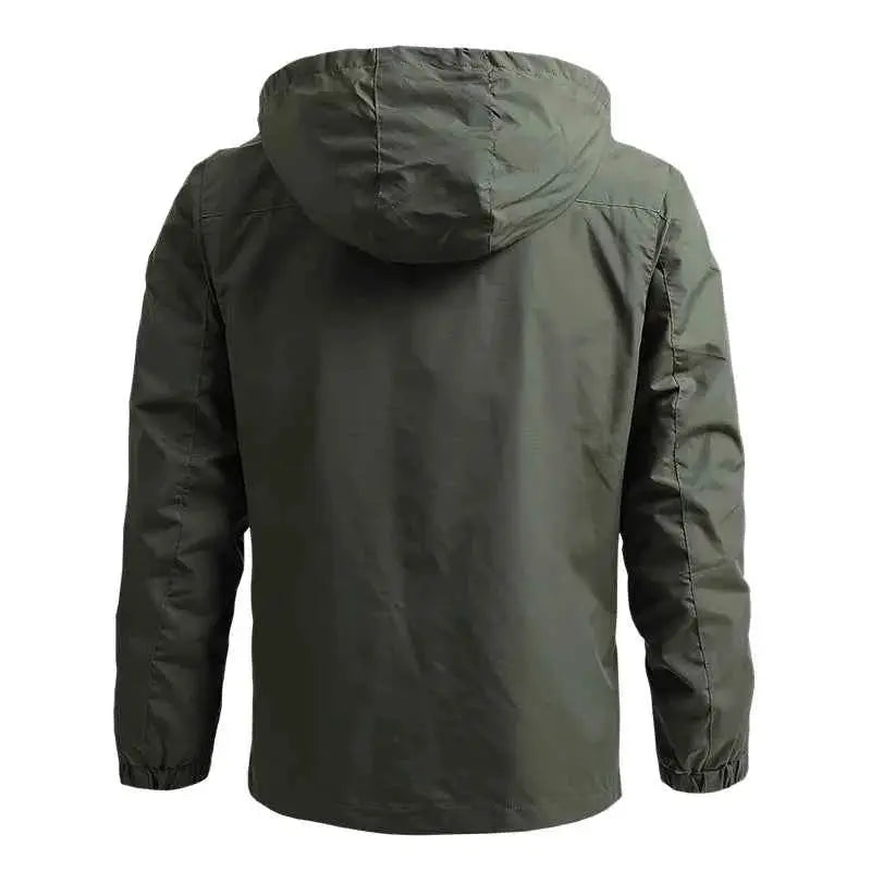 Men Winter Jacket Waterproof Hooded Windbreaker For Hiking Camping Outdoor Outerwear 2024