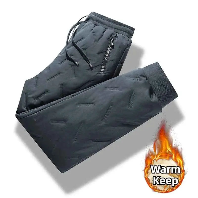 Men Open Crotch Thermal Sweatpants Winter Thickened 7XL Sport Casual Trousers With Hidden Zippers