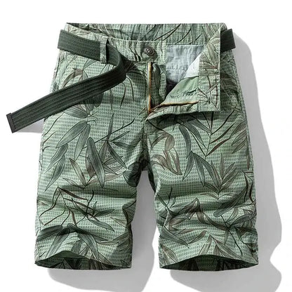 Mens Summer Casual Cargo Shorts Camouflage Cotton Twill With Pockets Jogger Style Vintage