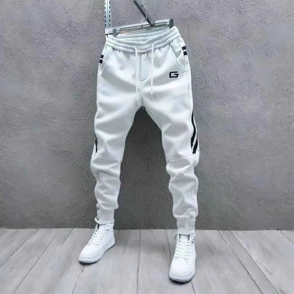 2024 New Men Joggers Autumn Winter Sweatpants Drawstring Casual Workout Cotton Sports Trousers Clothing