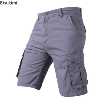Men Cargo Shorts Summer 100 Percent Cotton Baggy Casual Outdoor Tactical Multi Pocket Shorts