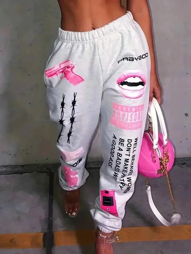 Women Elastic Waist Sports Casual Harem Pants Ankle Length High Street Style Activewear By TeenStylo