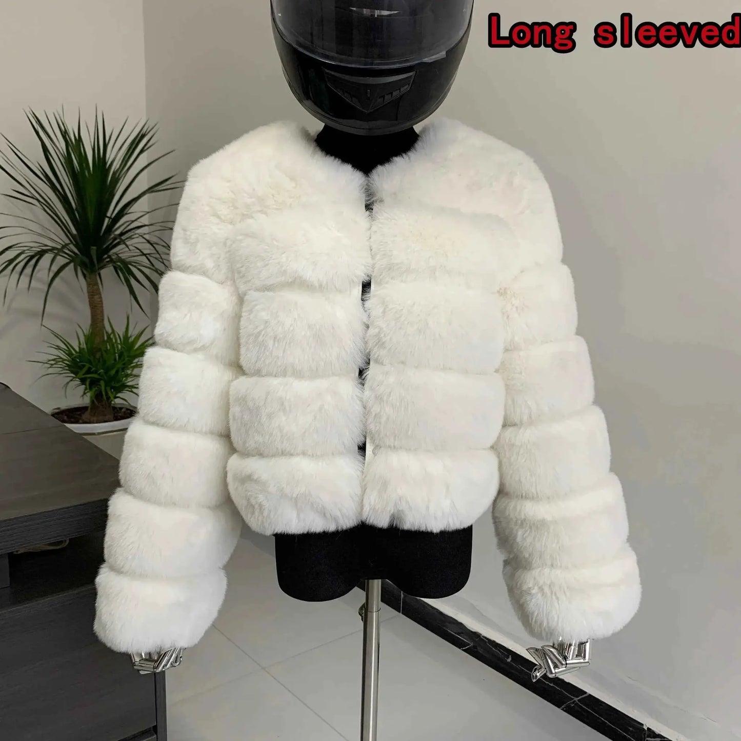 TeenStylo Winter Faux Fur Coat For Teens Long Sleeve Warm Outerwear With Plush Lining And Cozy Fit