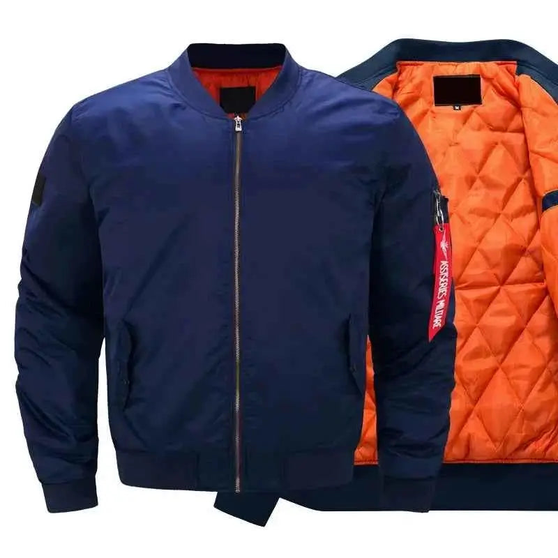 MA 1 Flight Bomber Jacket For Men Waterproof Winter Coat Casual Zipper Plus Size 8XL