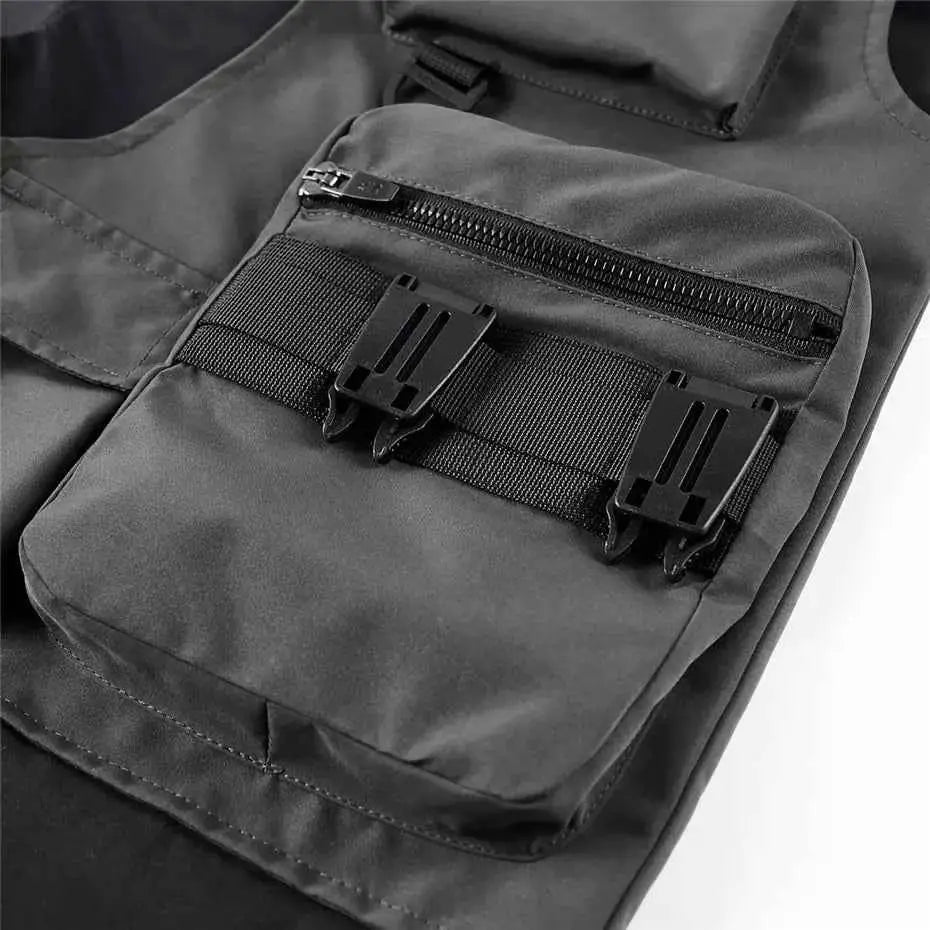 Summer Cargo Shorts Black Techwear Patchwork Streetwear Functional Bottoms For Men