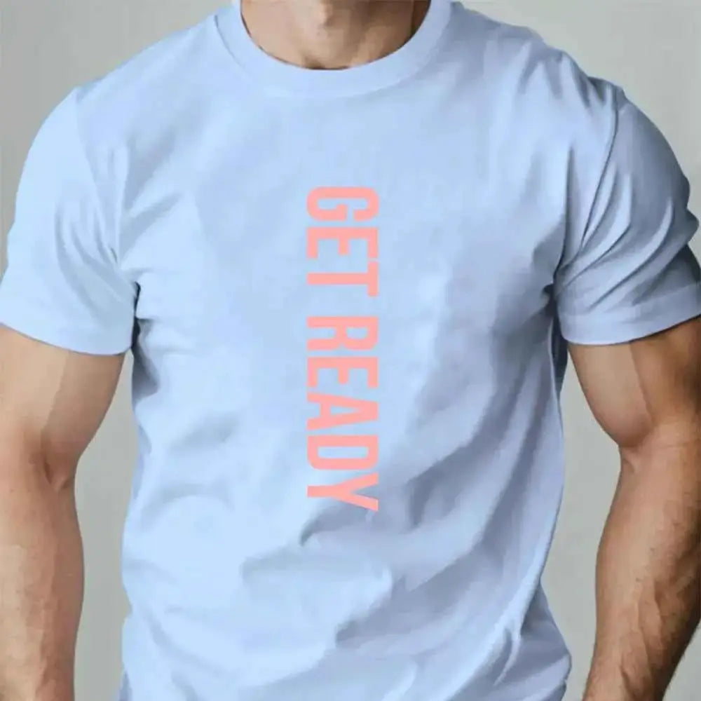 Summer Mens T Shirt Getfeady Pattern Print 100 Percent Cotton Breathable Oversized Round Neck Graphic Tee High Quality