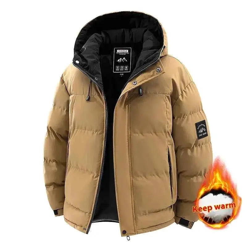 Winter Men Waterproof Windproof Puffer Hooded Jacket Outdoor Thick Casual Parka Fashion Coat