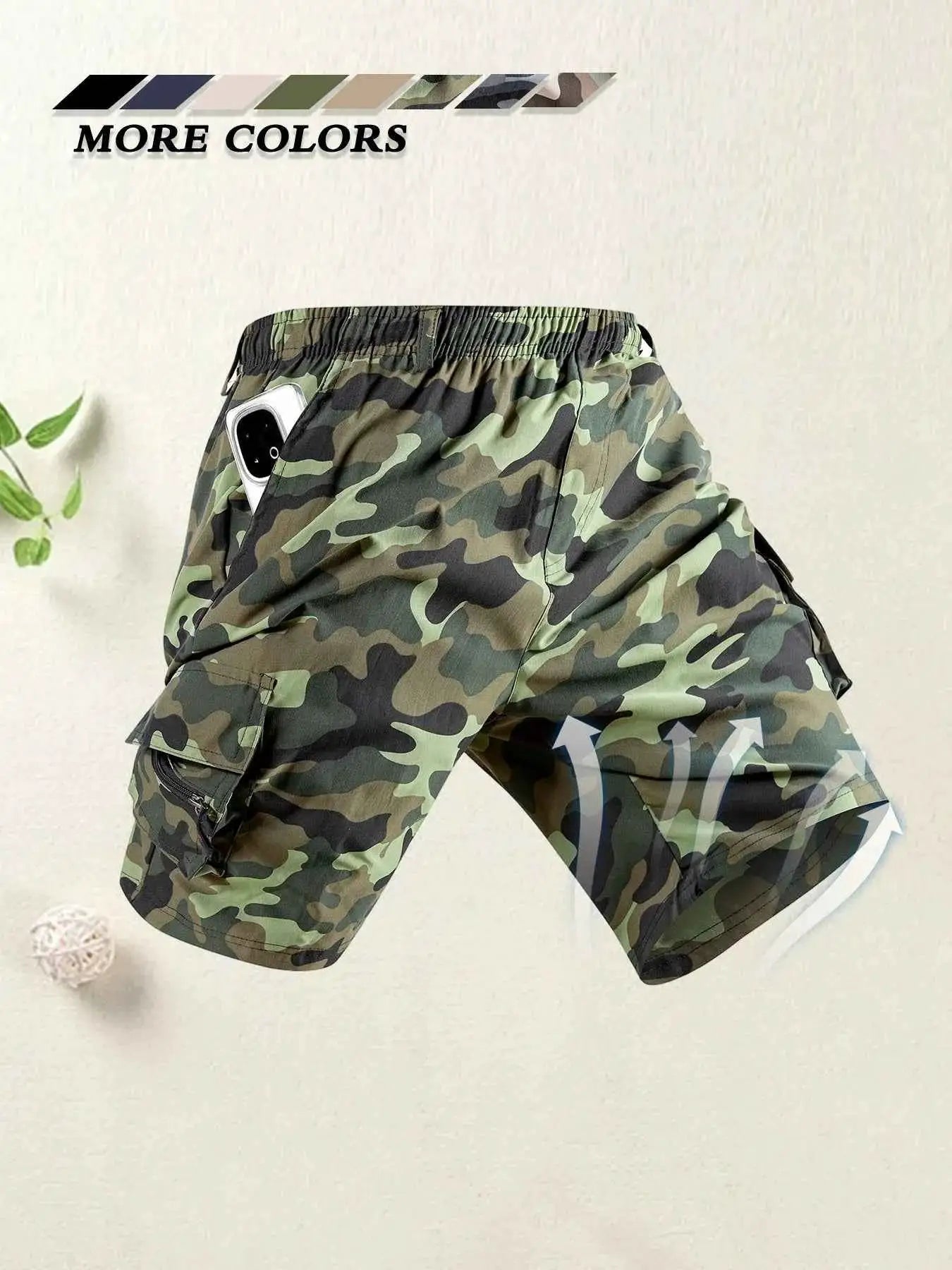 Mens Cargo Shorts With Multi Pocket Casual Sports Bermuda For Summer Outdoor Travel Comfortable Durable