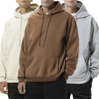 Unisex Pullover Hoodie Sweatshirt Solid Color Casual Warm Spring Autumn Hoodies All Seasons