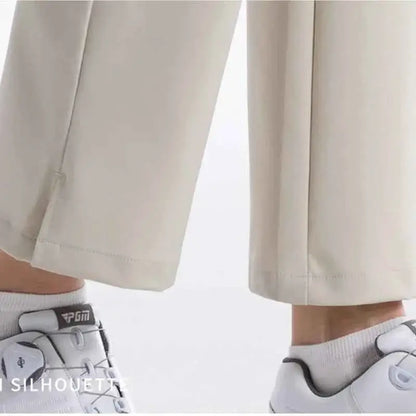 Golf Womens Quick Dry Pants KUZ176 High Elastic Flared Casual Long Trousers For Summer Spring