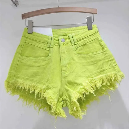 Raw Denim High Waisted Shorts For Women By TeenStylo Classic Jeans Style Everyday Wear