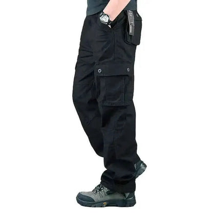 Mens Tactical Cargo Pants Cotton Outdoor Work Trousers Camouflage Hiking Pants Big Size