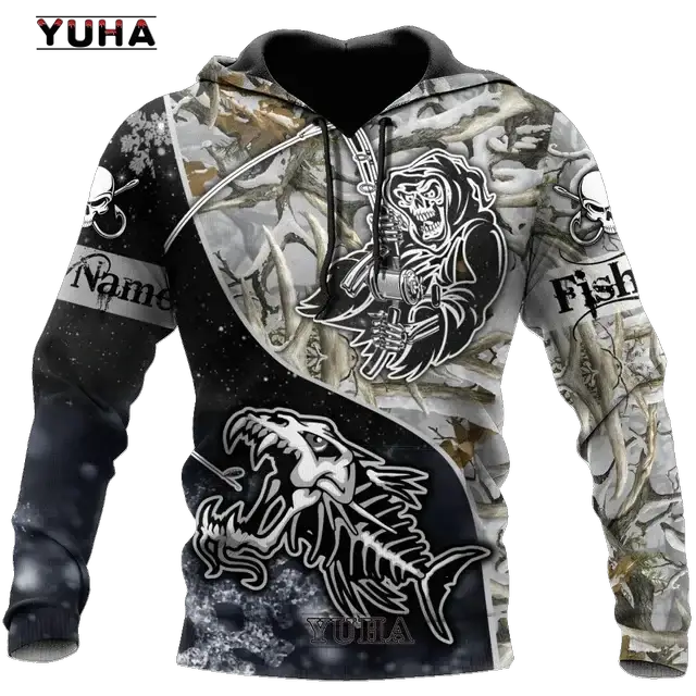 Mens Carp Fishing 3D Printed Harajuku Sweatshirt Unisex Casual Pullover Hoodie Style