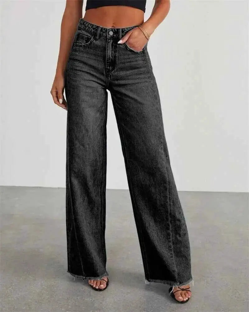 Women Street Straight Leg Jeans Loose Fit From TeenStylo For Casual Everyday Wear Denim