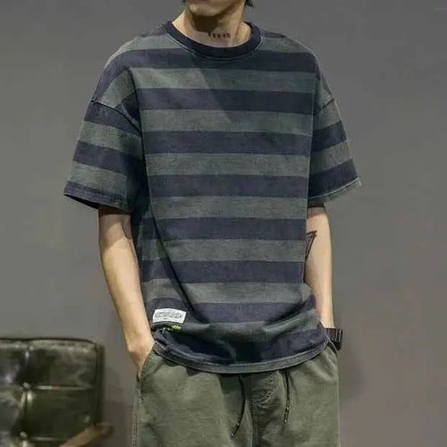 Men's Short Sleeve Round Neck T Shirt Summer Casual Tee Lightweight Breathable TeenStylo