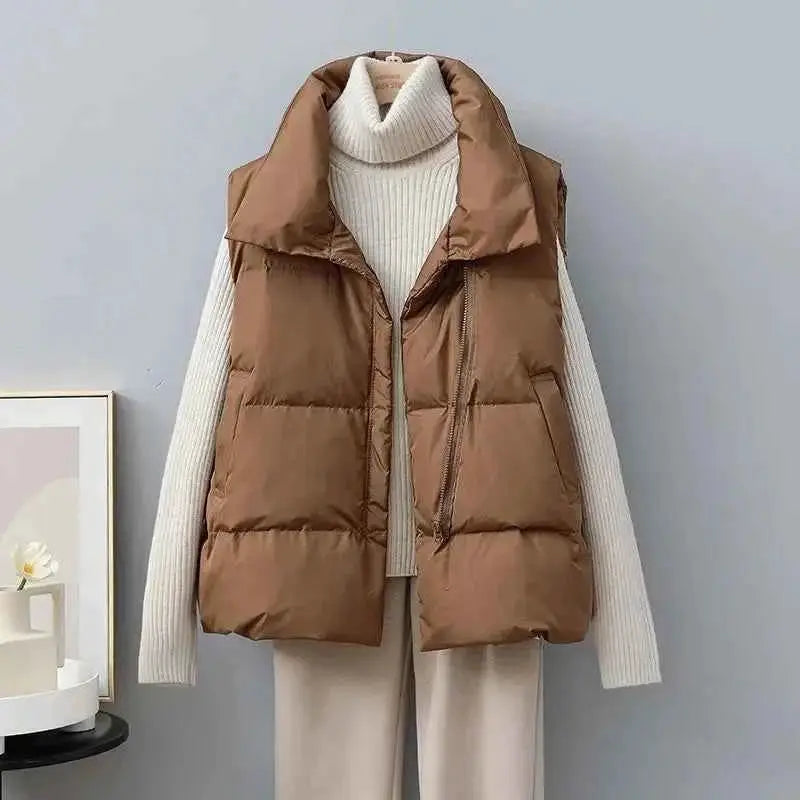 Winter Warm Cropped Vest Jackets For Teens By TeenStylo Soft Fleece Lined Puffer Outerwear