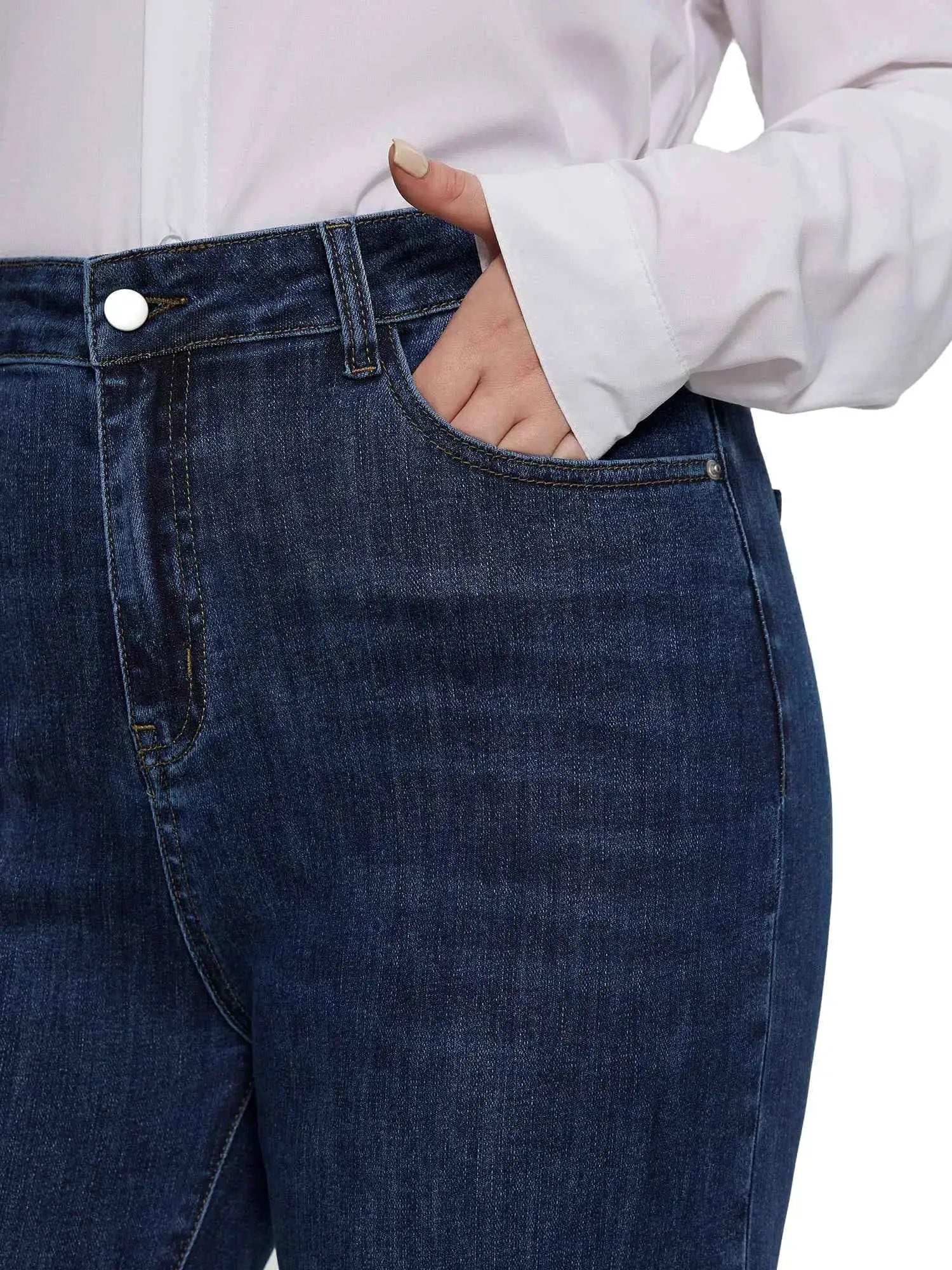 Plus Size Wide Leg Jeans For Women By TeenStylo Comfortable Denim Trousers For Everyday Comfort