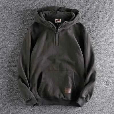 Autumn Winter American Retro Heavyweight Hoodie 500g TeenStylo Classic Sweatshirt Retro Style