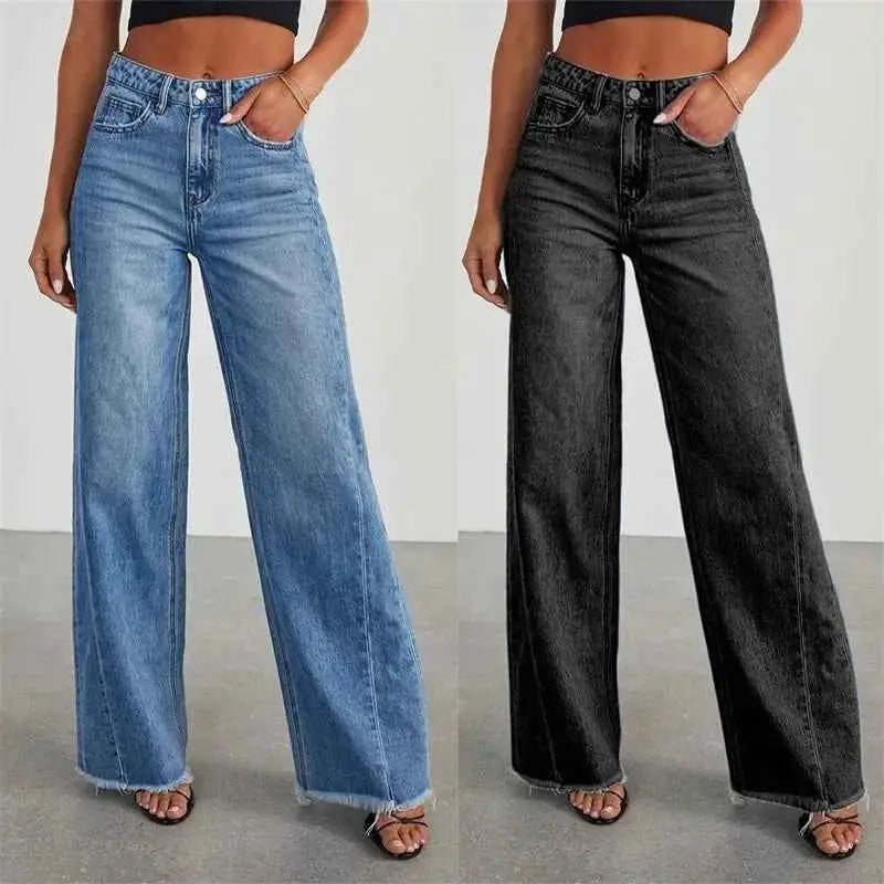 Women Street Straight Leg Jeans Loose Fit From TeenStylo For Casual Everyday Wear Denim
