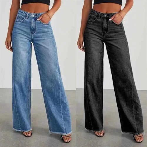 Women Street Straight Leg Jeans Loose Fit From TeenStylo For Casual Everyday Wear Denim
