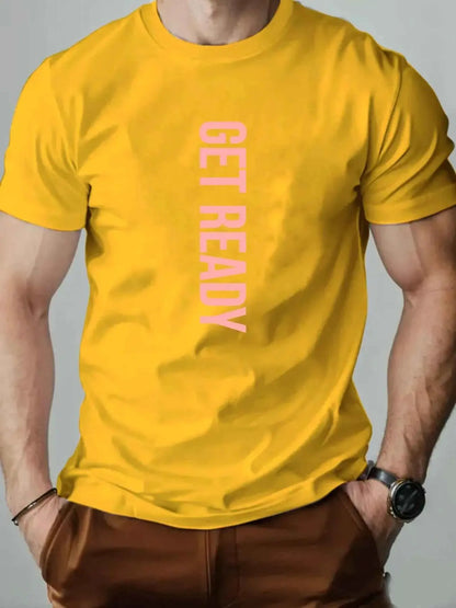 Summer Mens T Shirt Getfeady Pattern Print 100 Percent Cotton Breathable Oversized Round Neck Graphic Tee High Quality