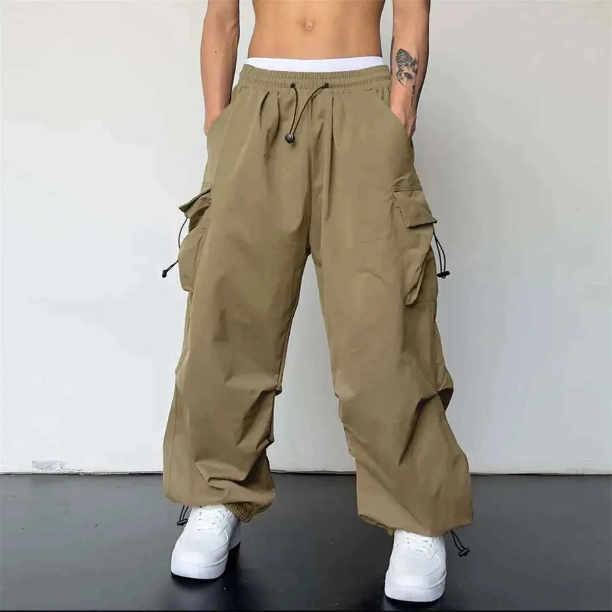 Women Cargo Pants Loose Fit Joggers Boyfriend Style Streetwear Hip Hop Trousers Casual