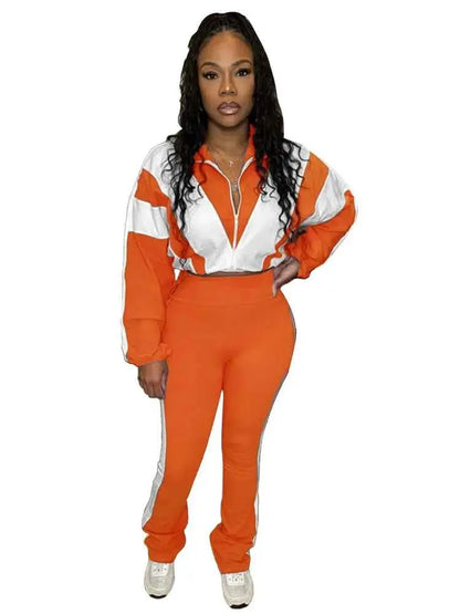 Spring 2025 Women's Two Piece Jogger Set Tracksuit Outwear Lounge Wear Sets For Everyday Activewear